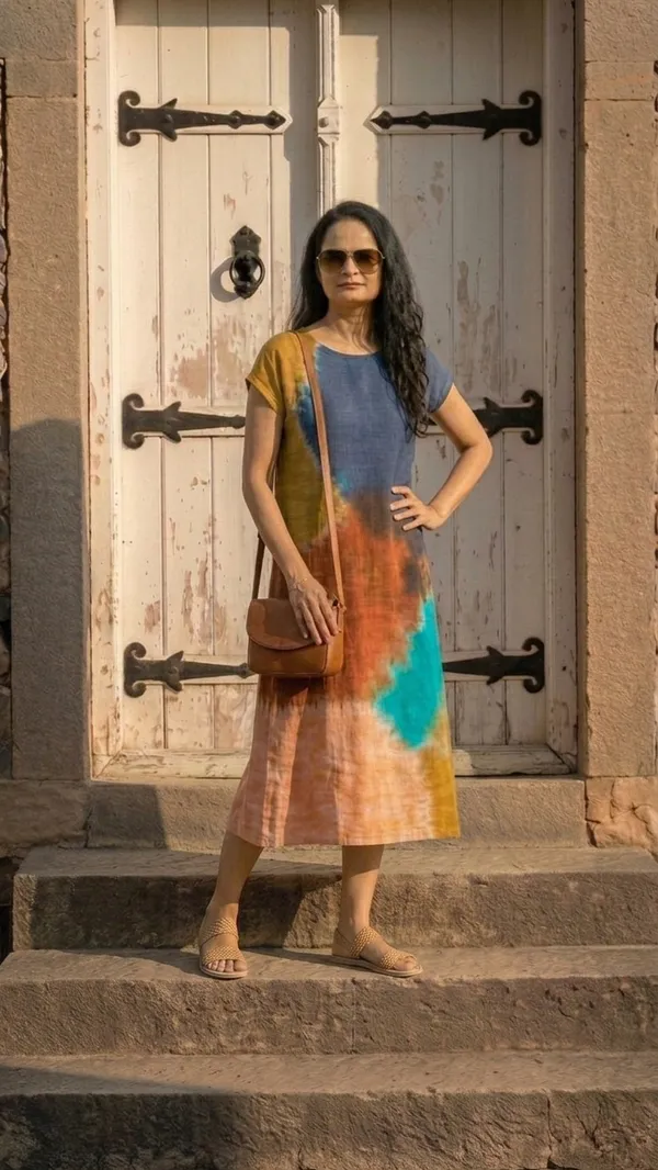 Artisan_Earth-Tone_Linen_Blend_Dress