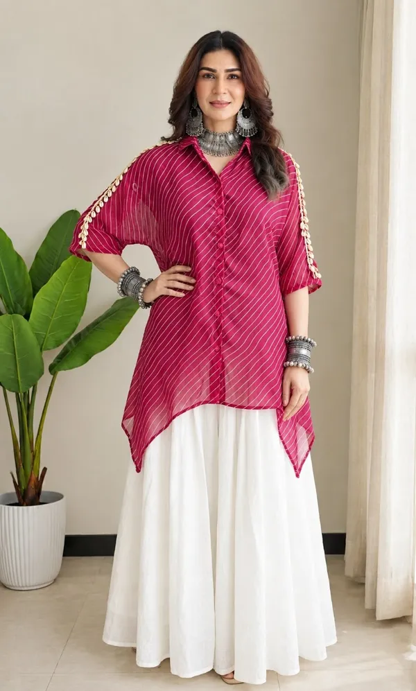 Gulaabo_Georgette_Kaftan_Shirt