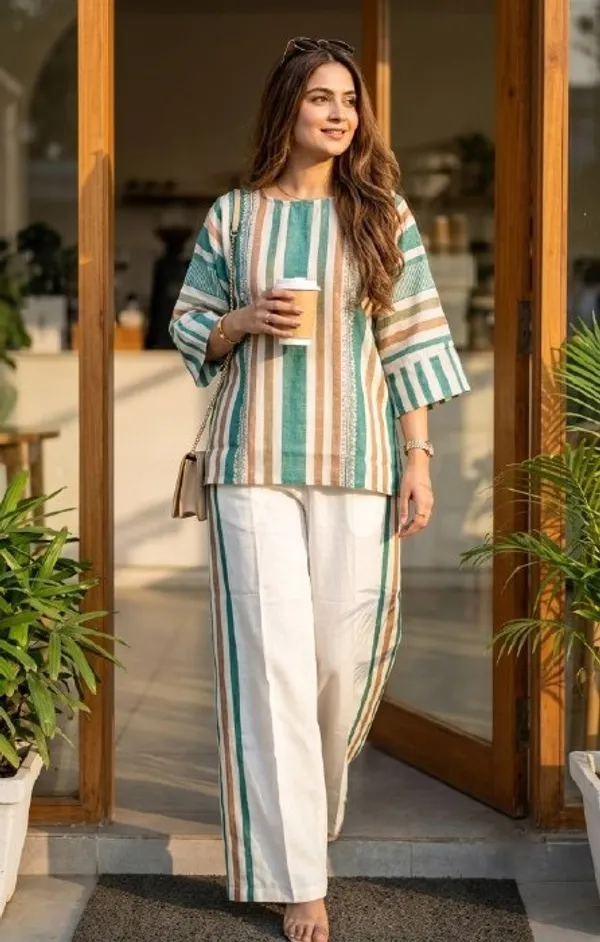 Green_Biege_stripes_co-ord_sets