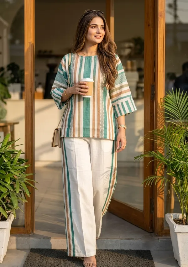 Green_Biege_stripes_co-ord_sets