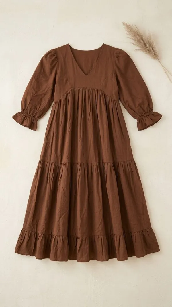 Boho_Brown_Tiered_Maxi_Dress