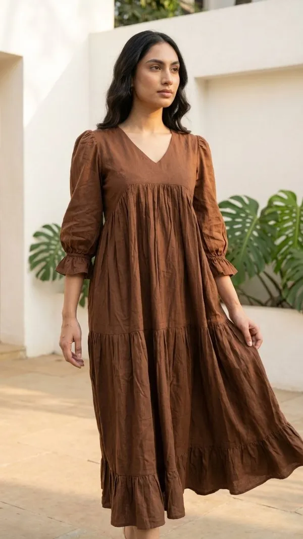 Boho_Brown_Tiered_Maxi_Dress
