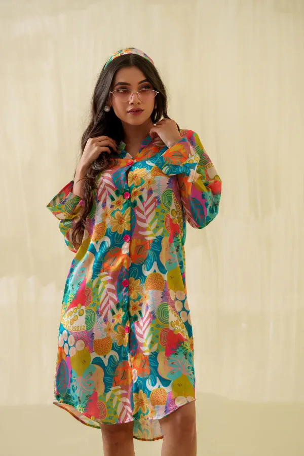 Wama Trendz Multi Printed Shirt Dress Price in India Buy Wama Trendz Multi Printed Shirt Dress online at undefined