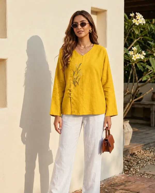 Mustard_Indo_Angrakha_Tunic