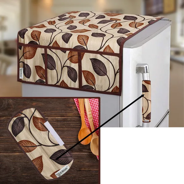Appliances_Cover_Combo_Set_of_(1_Pc._Fridge_Top_Cover_+_1_Pc._Fridge_Handle_Cover)
