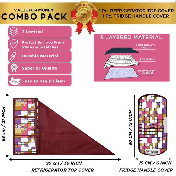 Appliances_Cover_Combo_Set_of_(1_Pc._Fridge_Top_Cover_+_1_Pc._Fridge_Handle_Cover)