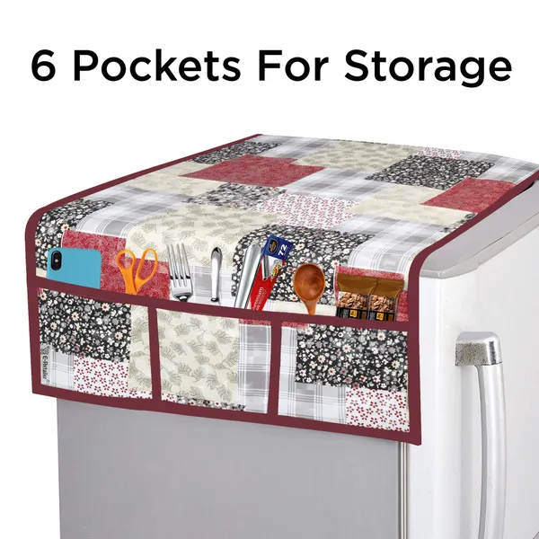 Appliances_Cover_Combo_Set_of_(1_Pc._Fridge_Top_Cover_+_1_Pc._Fridge_Handle_Cover)
