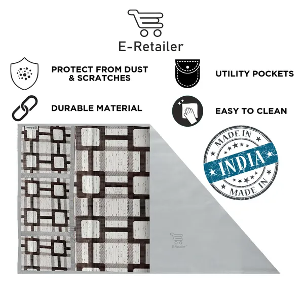 6_Pcs_Of_Cover_Appliance_Cover_Combo_Set_of_(1_Pc._Fridge_Top_Cover_+_1_Pc._Fridge_Handle_Cover_+_6_Pcs._Fridge_Mat)