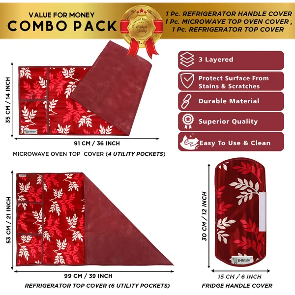 Appliance_Cover_Combo_Set_of_(1_Pc._Fridge_Top_Cover_+_1_Pc._Fridge_Handle_Cover_+_1_Pc._Microwave_Oven_Top_Cover)