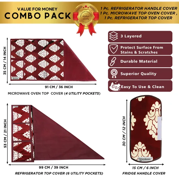 6_Pcs_Of_Cover_Multipurpose_Mats/Fridge_Mats/Refrigerator_Drawer_Mats_(Material-PP,_Color-Red,_Size-17.5X11.5_Inches)