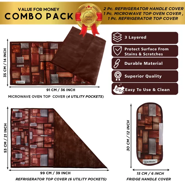 6_Pcs_Of_Cover_Appliance_Cover_Combo_Set_of_(1_Pc._Fridge_Top_Cover_+_6_Pcs._Fridge_Mat)