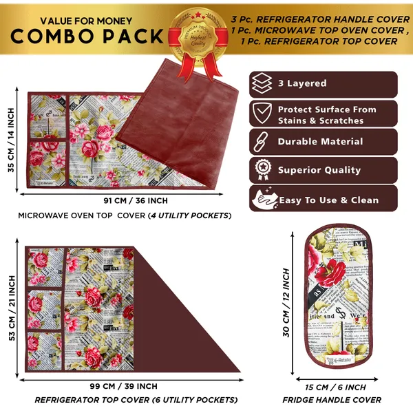 Appliance_Cover_Combo_Set_of_(1_Pc._Fridge_Top_Cover_+_3_Pcs._Fridge_Handle_Cover_+_1_Pc._Microwave_Oven_Top_Cover)