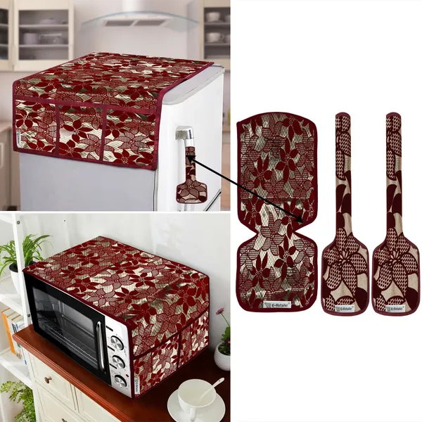 Appliance_Cover_Combo_Set_of_(1_Pc._Fridge_Top_Cover_+_3_Pcs._Fridge_Handle_Cover_+_1_Pc._Microwave_Oven_Top_Cover)