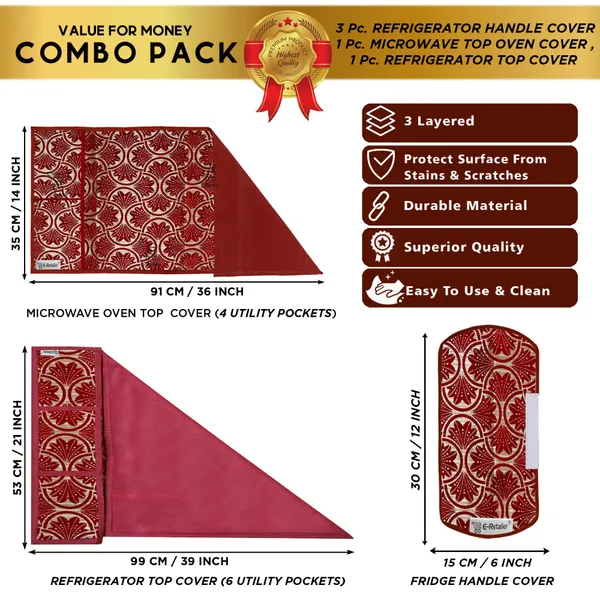 Appliance_Cover_Combo_Set_of_(1_Pc._Fridge_Top_Cover_+_3_Pcs._Fridge_Handle_Cover_+_1_Pc._Microwave_Oven_Top_Cover)