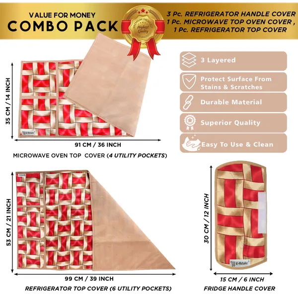 Appliance_Cover_Combo_Set_of_(1_Pc._Fridge_Top_Cover_+_3_Pcs._Fridge_Handle_Cover_+_1_Pc._Microwave_Oven_Top_Cover)