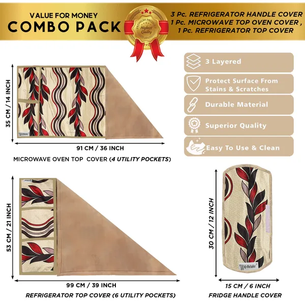 Appliance_Cover_Combo_Set_of_(1_Pc._Fridge_Top_Cover_+_3_Pcs._Fridge_Handle_Cover_+_1_Pc._Microwave_Oven_Top_Cover)