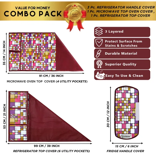 Appliance_Cover_Combo_Set_of_(1_Pc._Fridge_Top_Cover_+_3_Pcs._Fridge_Handle_Cover_+_1_Pc._Microwave_Oven_Top_Cover)