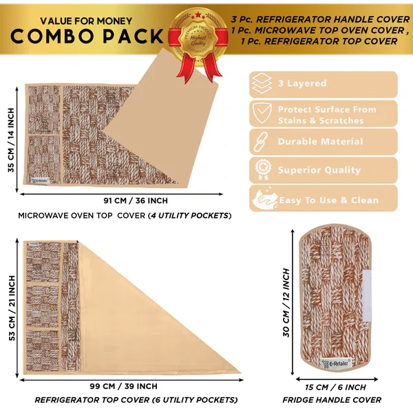 Appliance_Cover_Combo_Set_of_(1_Pc._Fridge_Top_Cover_+_3_Pcs._Fridge_Handle_Cover_+_1_Pc._Microwave_Oven_Top_Cover)