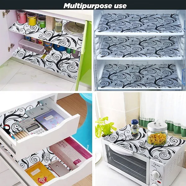 6_Pcs_Of_Cover_Multipurpose_Mats/Fridge_Mats/Refrigerator_Drawer_Mats_(Material-PP,_Color-Red,_Size-17.5X11.5_Inches)