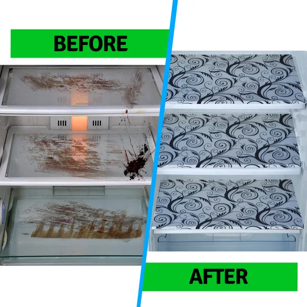 6_Pcs_Of_Cover_Multipurpose_Mats/Fridge_Mats/Refrigerator_Drawer_Mats_(Material-PP,_Color-Red,_Size-17.5X11.5_Inches)