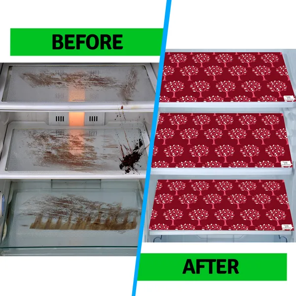 6_Pcs_Of_Cover_Appliance_Cover_Combo_Set_of_(1_Pc._Fridge_Top_Cover_+_2_Pcs._Fridge_Handle_Cover_+_6_Pcs._Fridge_Mat)