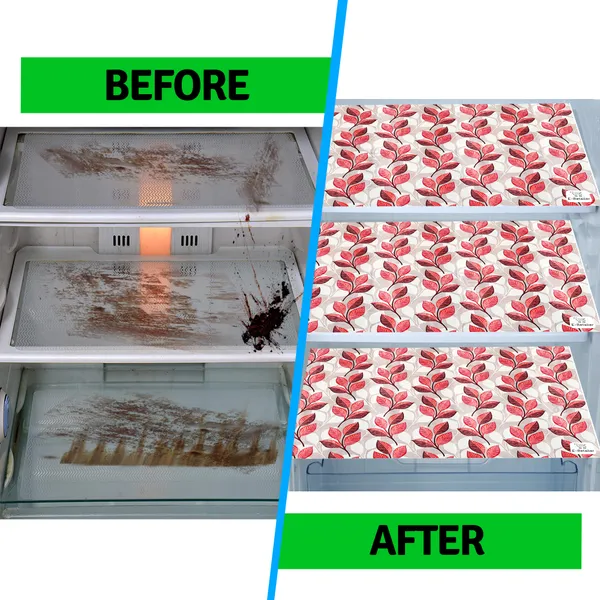 6_Pcs_Of_Cover_Multipurpose_Mats/Fridge_Mats/Refrigerator_Drawer_Mats_(Material-PP,_Color-Red,_Size-17.5X11.5_Inches)