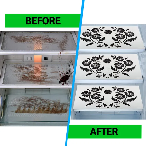 6_Pcs_Of_Cover_Appliance_Cover_Combo_Set_of_(1_Pc._Fridge_Top_Cover_+_1_Pc._Fridge_Handle_Cover_+_6_Pcs._Fridge_Mat)