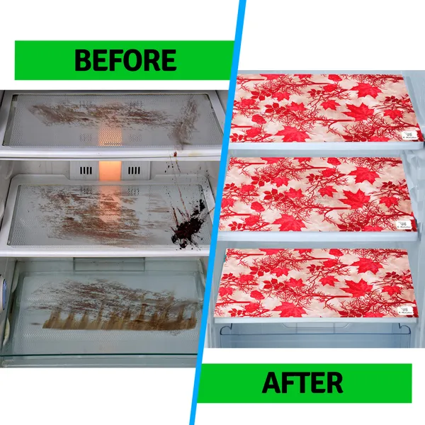 6_Pcs_Of_Cover_Appliances_Cover_Combo_Set_of_(1_Pc._Fridge_Top_Cover_+_1_Pc._Fridge_Handle_Cover_+_6_Pcs._Fridge_Mat_+_1_Pc._Wall_Hanging_Storage_Organizer)