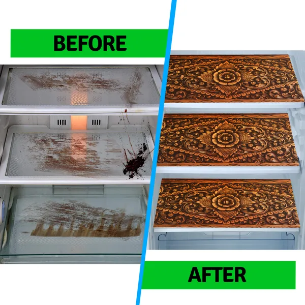 6_Pcs_Of_Cover_Appliance_Cover_Combo_Set_of_(1_Pc._Fridge_Top_Cover_+_2_Pcs._Fridge_Handle_Cover_+_6_Pcs._Fridge_Mat)