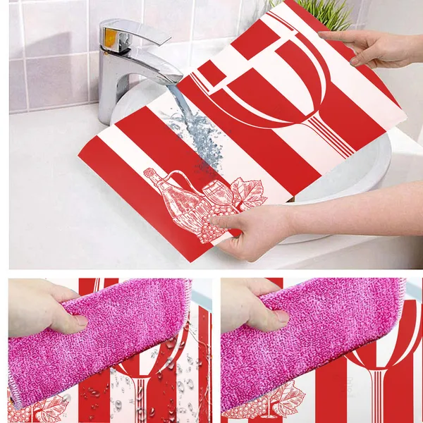6_Pcs_Of_Cover_Multipurpose_Mats/Fridge_Mats/Refrigerator_Drawer_Mats_(Material-PP,_Color-Red,_Size-17.5X11.5_Inches)