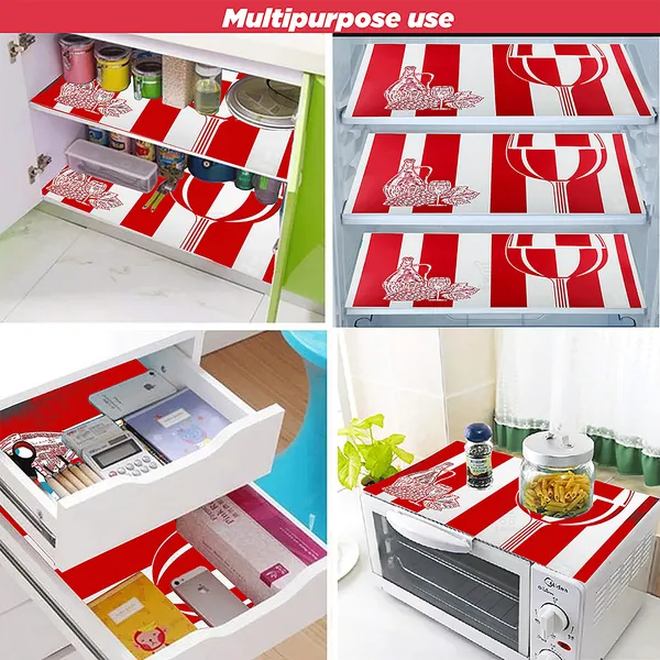 6_Pcs_Of_Cover_Appliance_Cover_Combo_Set_of_(1_Pc._Fridge_Top_Cover_+_2_Pcs._Fridge_Handle_Cover_+_6_Pcs._Fridge_Mat)