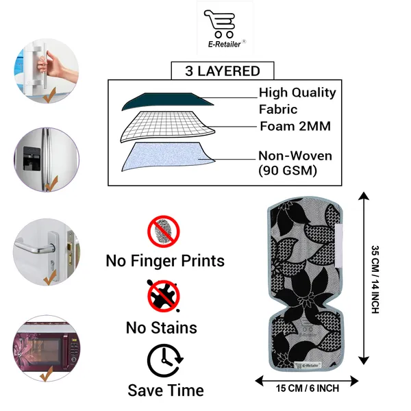 6_Pcs_Of_Cover_Appliance_Cover_Combo_Set_of_(1_Pc._Fridge_Top_Cover_+_2_Pcs._Fridge_Handle_Cover_+_6_Pcs._Fridge_Mat)