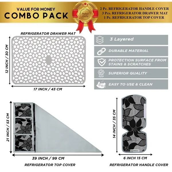 6_Pcs_Of_Cover_Multipurpose_Mats/Fridge_Mats/Refrigerator_Drawer_Mats_(Material-PP,_Color-Red,_Size-17.5X11.5_Inches)
