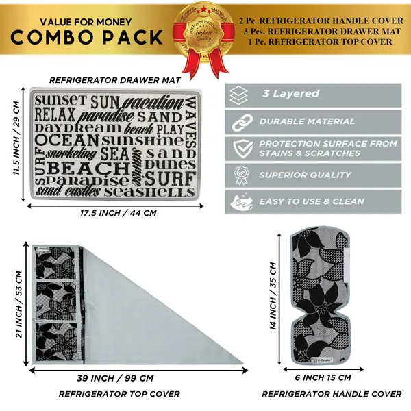 Appliance_Cover_Combo_Set_of_(1_Pc._Fridge_Top_Cover_+_2_Pcs._Fridge_Handle_Cover_+_3_Pcs._Fridge_Mat)