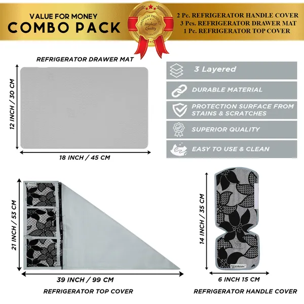 Appliance_Cover_Combo_Set_of_(1_Pc._Fridge_Top_Cover_+_2_Pcs._Fridge_Handle_Cover_+_3_Pcs._Fridge_Mat)