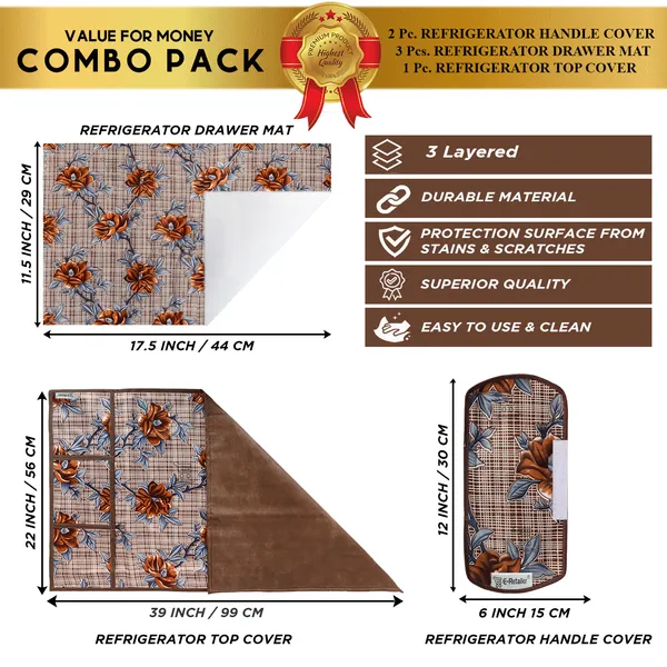 Appliance_Cover_Combo_Set_of_(1_Pc._Fridge_Top_Cover_+_2_Pcs._Fridge_Handle_Cover_+_3_Pcs._Fridge_Mat)
