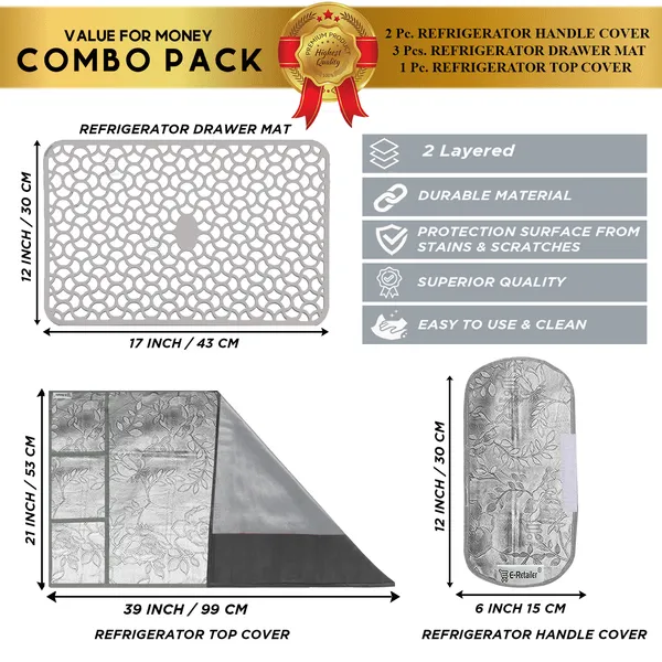 6_Pcs_Of_Cover_Multipurpose_Mats/Fridge_Mats/Refrigerator_Drawer_Mats_(Material-PP,_Color-Red,_Size-17.5X11.5_Inches)