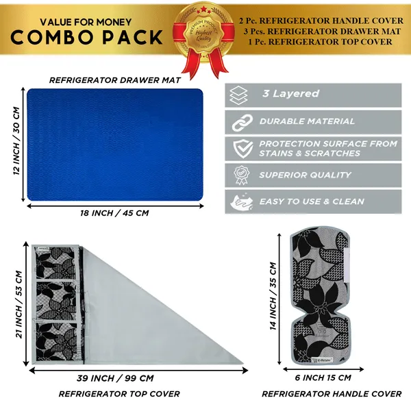 Appliance_Cover_Combo_Set_of_(1_Pc._Fridge_Top_Cover_+_2_Pcs._Fridge_Handle_Cover_+_3_Pcs._Fridge_Mat)