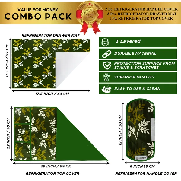 Appliance_Cover_Combo_Set_of_(1_Pc._Fridge_Top_Cover_+_2_Pcs._Fridge_Handle_Cover_+_3_Pcs._Fridge_Mat)