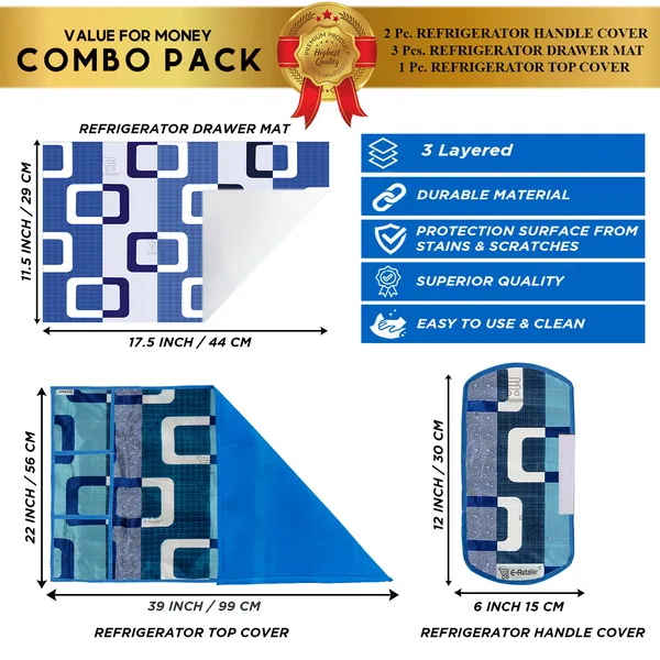 Appliance_Cover_Combo_Set_of_(1_Pc._Fridge_Top_Cover_+_2_Pcs._Fridge_Handle_Cover_+_3_Pcs._Fridge_Mat)