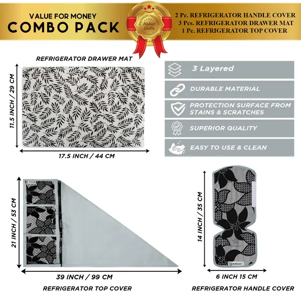 Appliance_Cover_Combo_Set_of_(1_Pc._Fridge_Top_Cover_+_2_Pcs._Fridge_Handle_Cover_+_3_Pcs._Fridge_Mat)