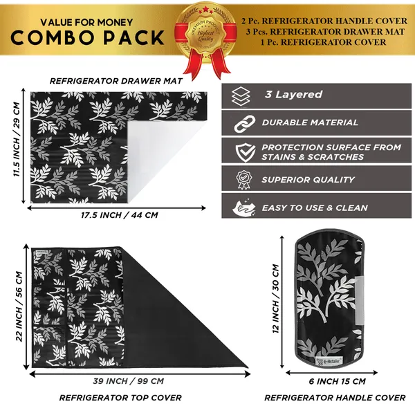 Appliance_Cover_Combo_Set_of_(1_Pc._Fridge_Top_Cover_+_2_Pcs._Fridge_Handle_Cover_+_3_Pcs._Fridge_Mat)