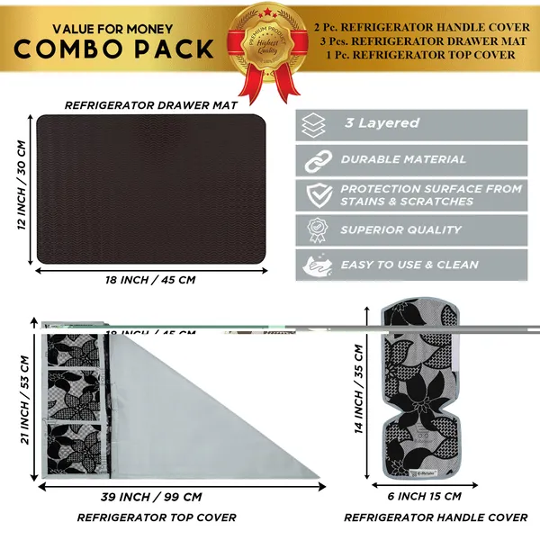 Appliance_Cover_Combo_Set_of_(1_Pc._Fridge_Top_Cover_+_2_Pcs._Fridge_Handle_Cover_+_3_Pcs._Fridge_Mat)