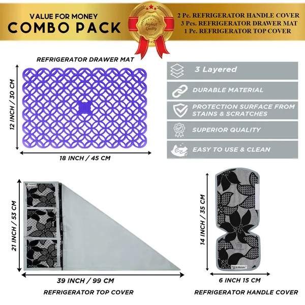 Appliance_Cover_Combo_Set_of_(1_Pc._Fridge_Top_Cover_+_2_Pcs._Fridge_Handle_Cover_+_3_Pcs._Fridge_Mat)