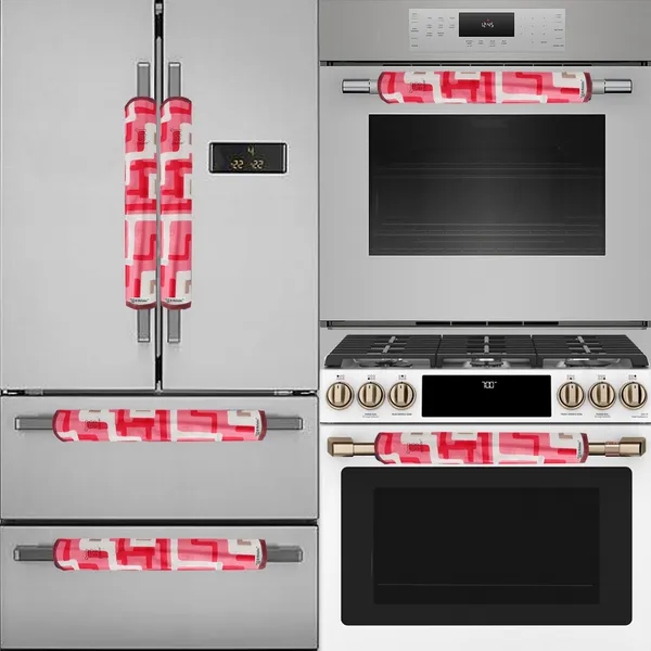 6_Pcs_Of_Cover_Appliance_Cover_Combo_Set_of_(1_Pc._Fridge_Top_Cover_+_1_Pc._Fridge_Handle_Cover_+_6_Pcs._Fridge_Mat)