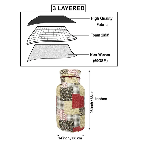 6_Pcs_Of_Cover_Appliance_Cover_Combo_Set_of_(1_Pc._Fridge_Top_Cover_+_1_Pc._Fridge_Handle_Cover_+_6_Pcs._Fridge_Mat)