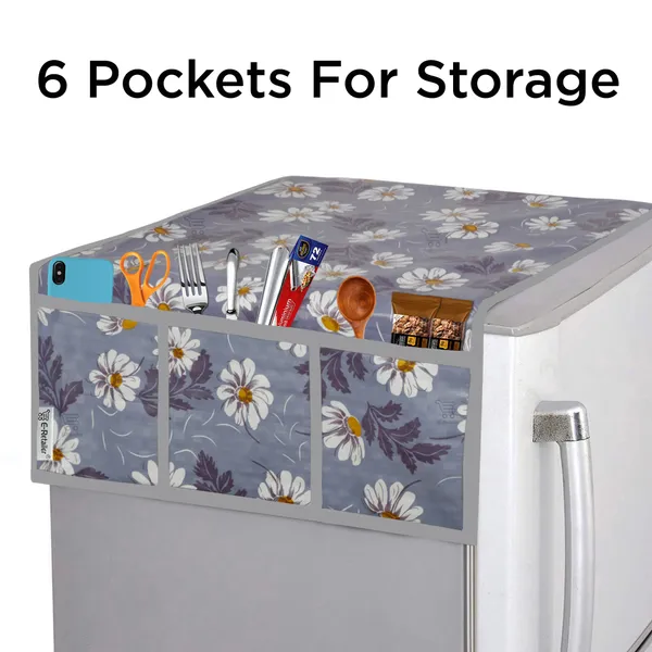 6_Pcs_Of_Cover_Appliance_Cover_Combo_Set_of_(1_Pc._Fridge_Top_Cover_+_1_Pc._Fridge_Handle_Cover_+_6_Pcs._Fridge_Mat)