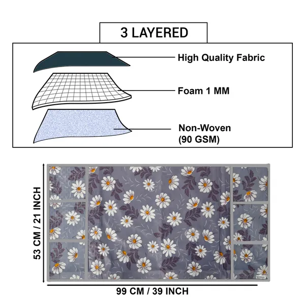 6_Pcs_Of_Cover_Appliance_Cover_Combo_Set_of_(1_Pc._Fridge_Top_Cover_+_1_Pc._Fridge_Handle_Cover_+_6_Pcs._Fridge_Mat)