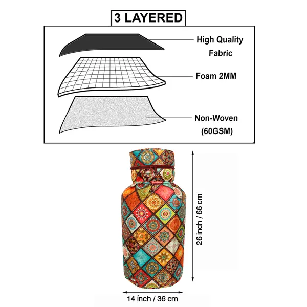 6_Pcs_Of_Cover_Appliances_Cover_Combo_Set_of_(1_Pc._Fridge_Top_Cover_+_2_Pcs._Fridge_Handle_Cover_+_1_Pc._Microwave_Oven_Cover_+_6_Pcs._Fridge_Mat_+_1_Pc._Wall_Hanging_Storage_Organizer)