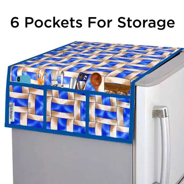 Appliance_Cover_Combo_Set_of_(1_Pc._Fridge_Top_Cover_+_3_Pcs._Fridge_Mat)